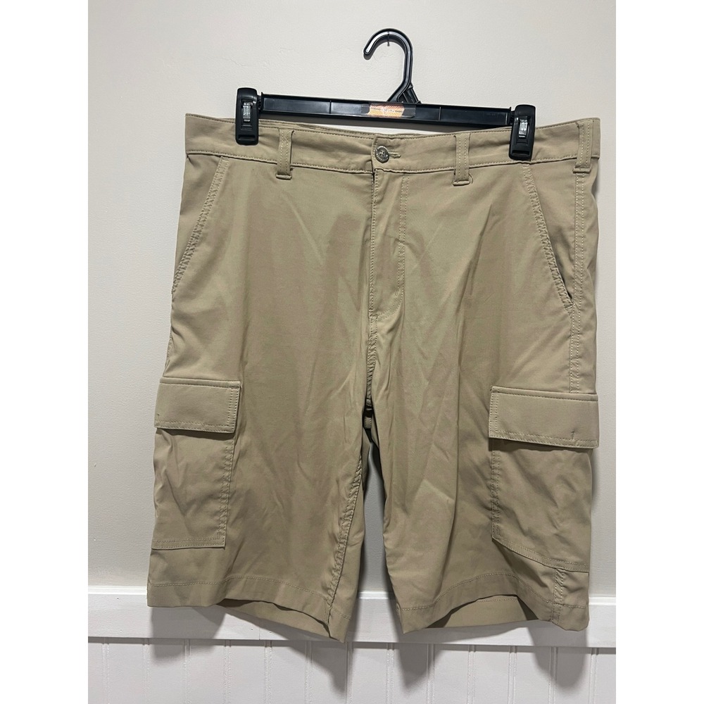 Eddie Bauer Travex Cargo Shorts Tan Hiking Outdoor Men Size‎ 36